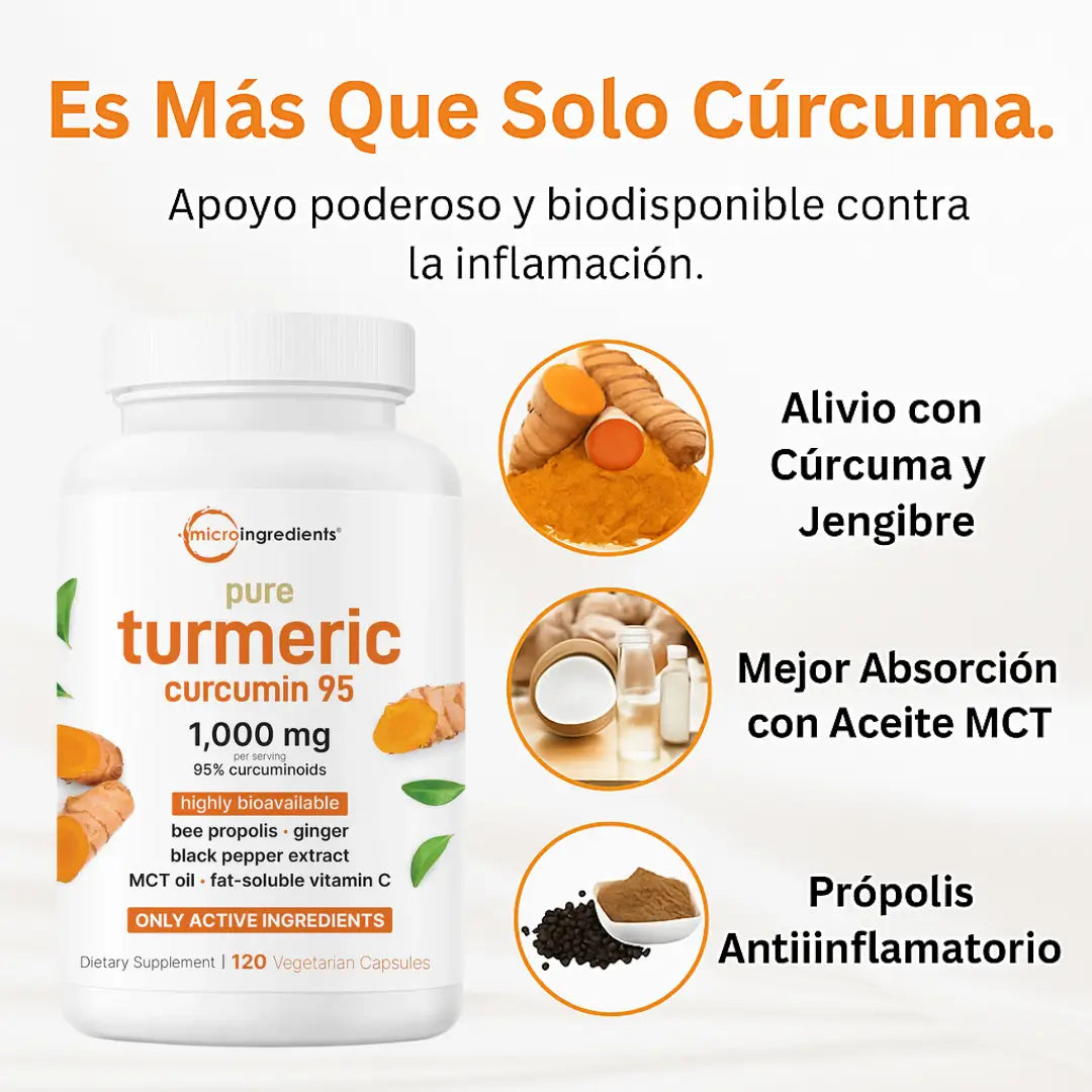 El ANTI inflamatorio Natural Más Potente – Cúrcuma 95%
