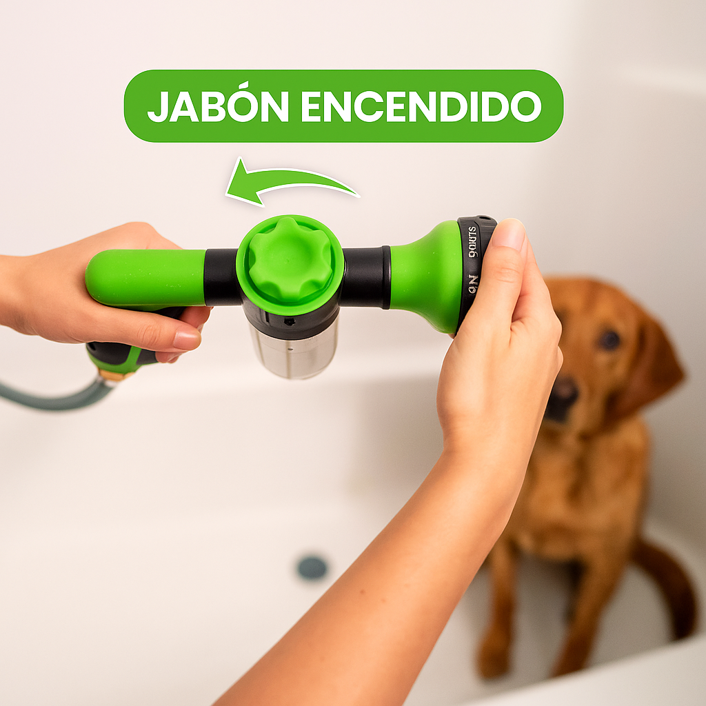Accesorio para lavar perros + Champú GRATIS
