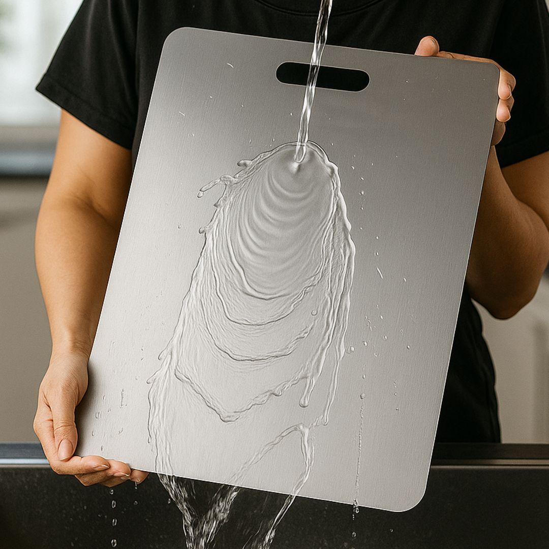 Tabla de Corte Profesional 100% Titanio – Antibacteriana y Eterna | Titan Corte™