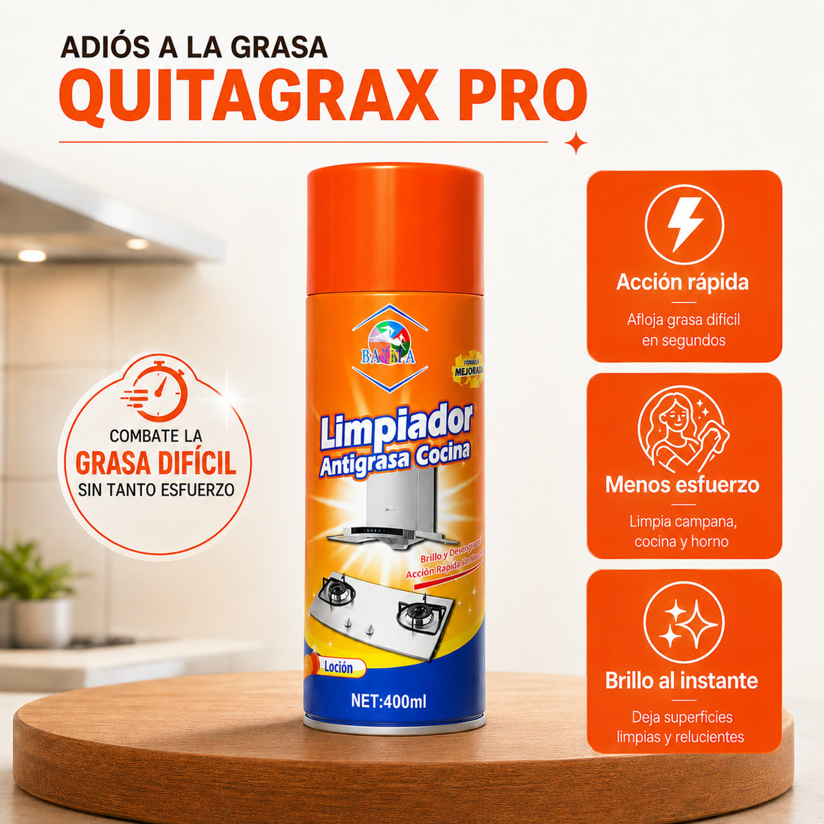2x1 QuitaGrasa - Eliminador de Grasa Profunda