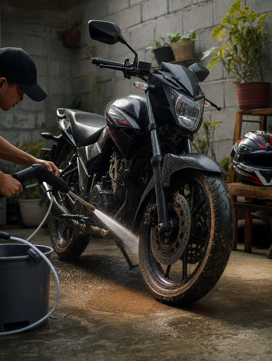 Moto y bicicleta