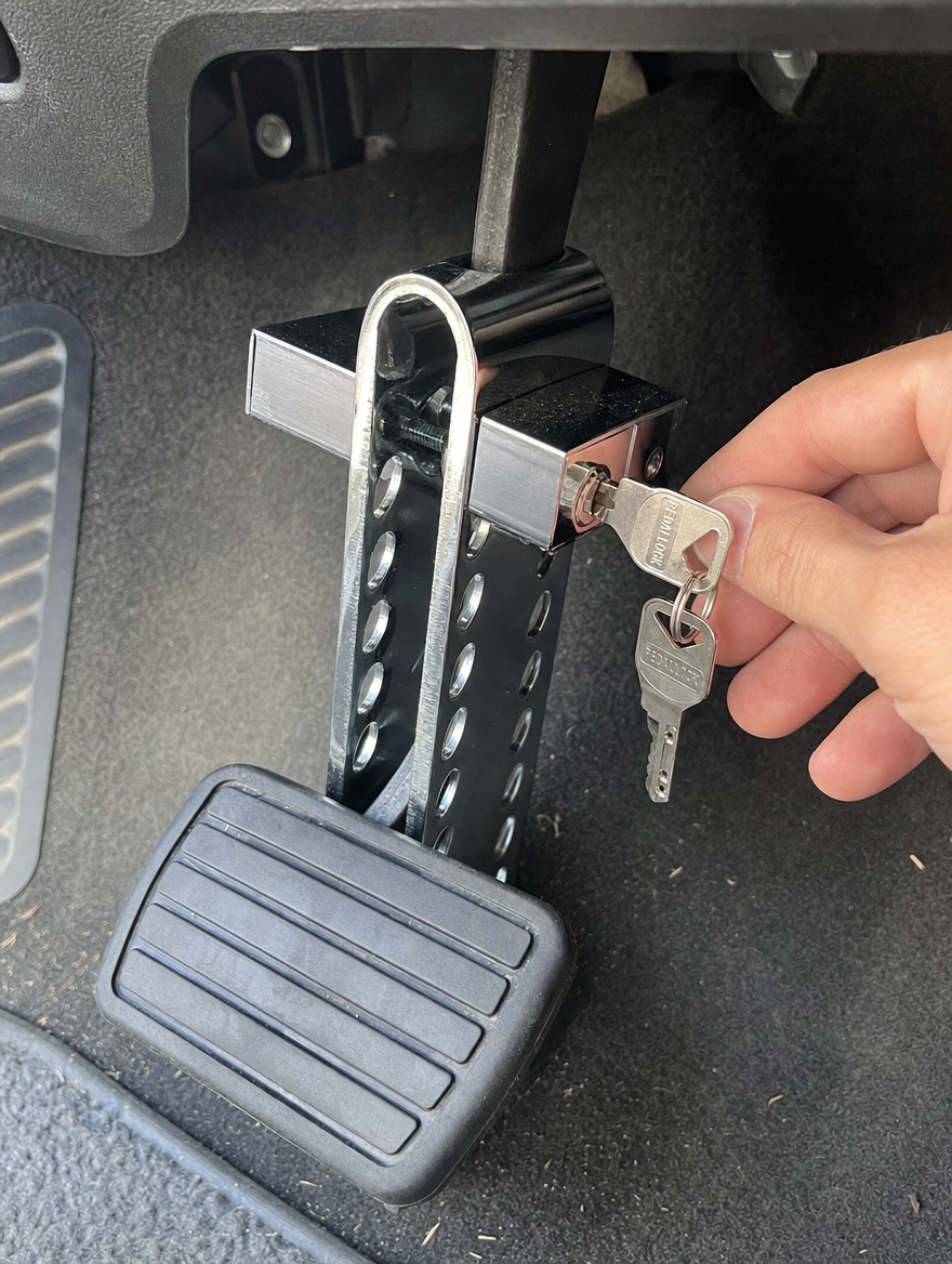 PEDAL CON CANDADO DE SEGURIDAD ANTIRROBO