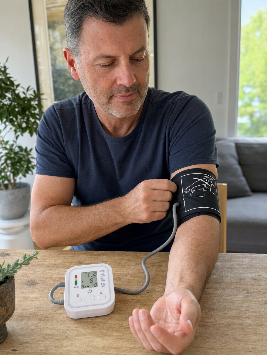 Paso 1 — colocar brazalete
